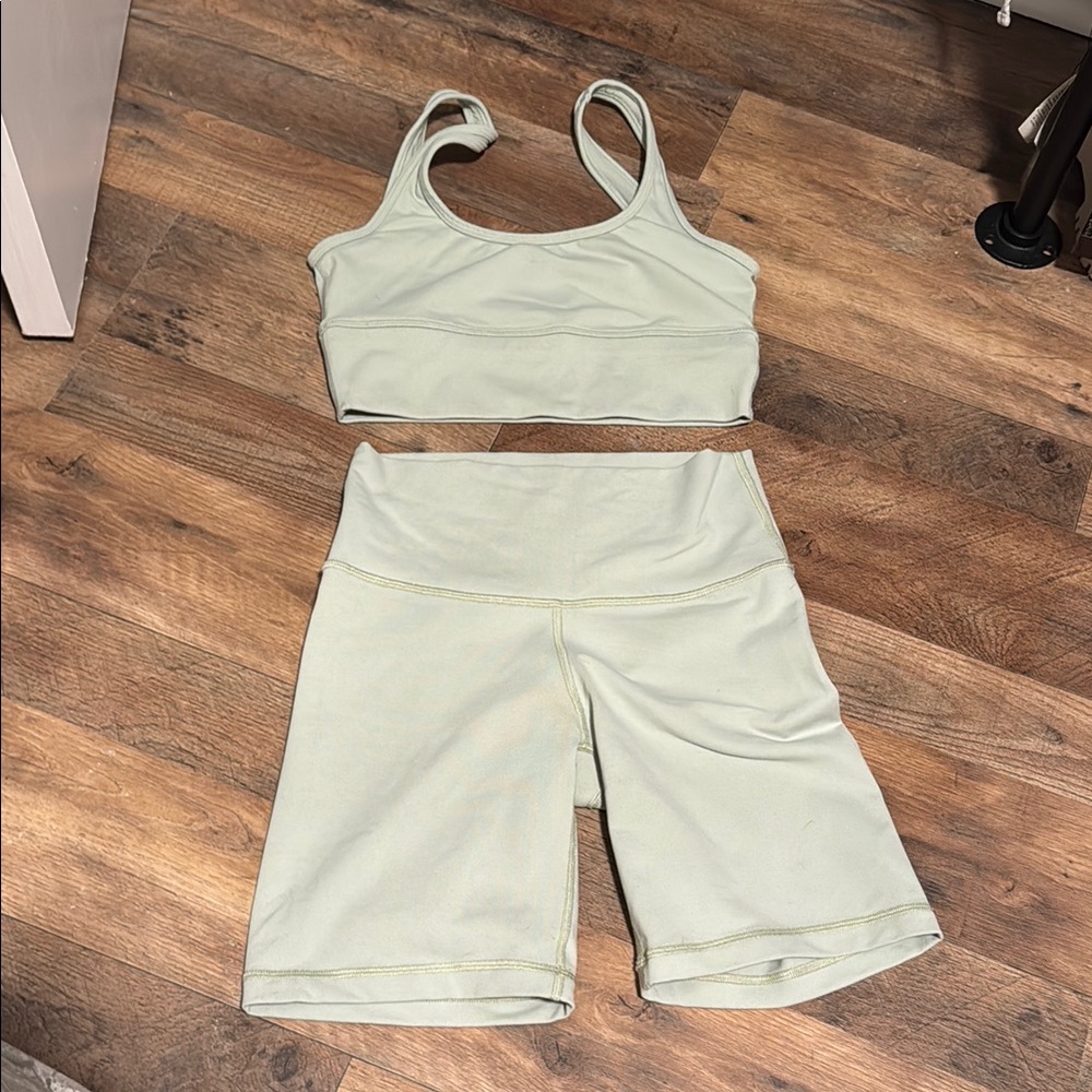 TNA Light Green Activewear Set
